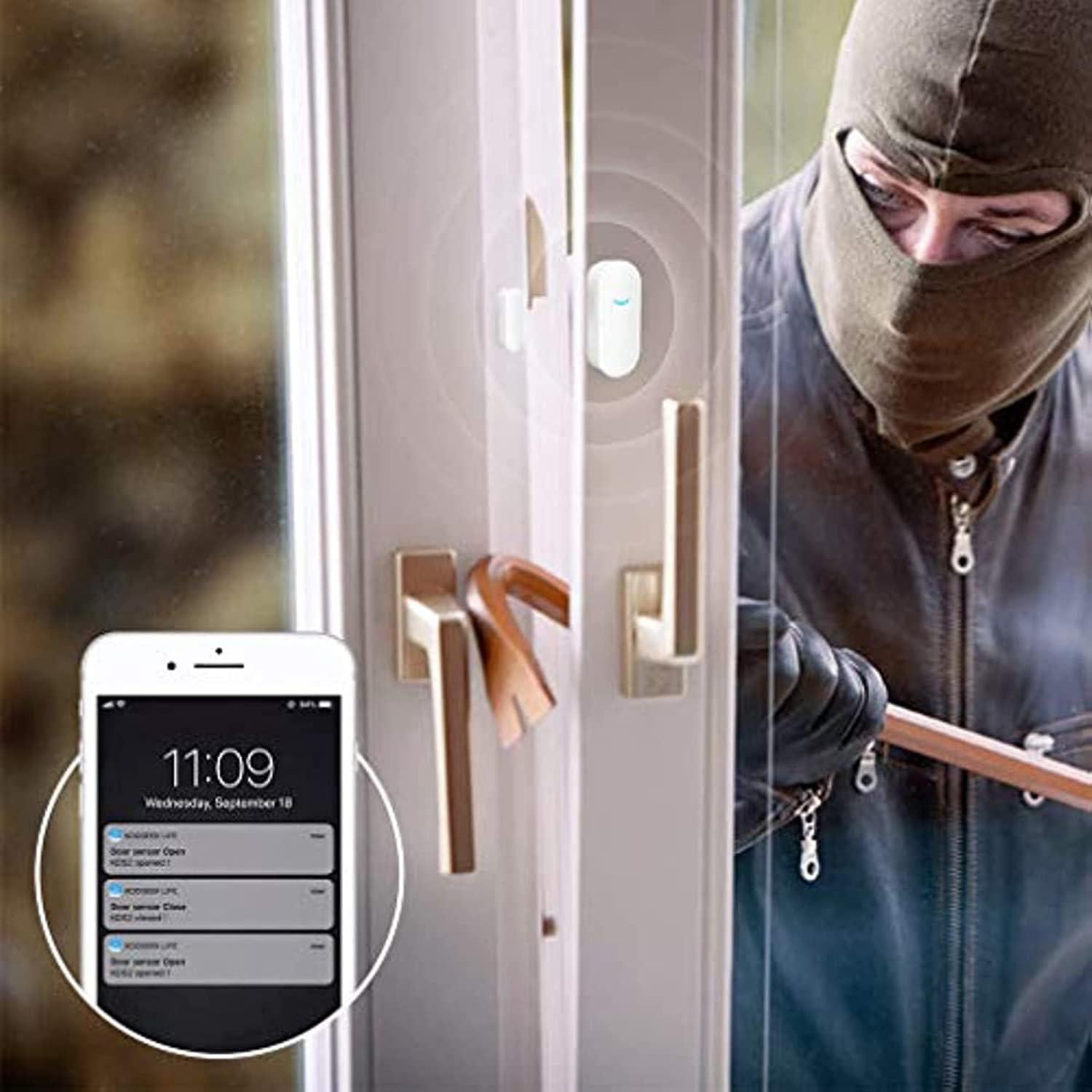 Sensor de Puerta y Ventana WiFi SENCKIT con App y Alarma