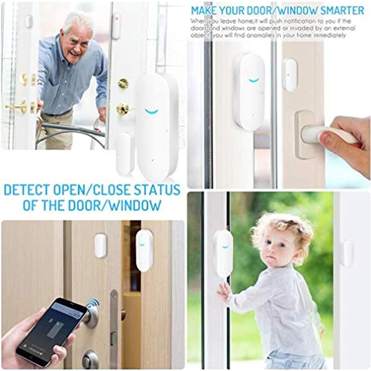 Sensor de Puerta y Ventana WiFi SENCKIT con App y Alarma