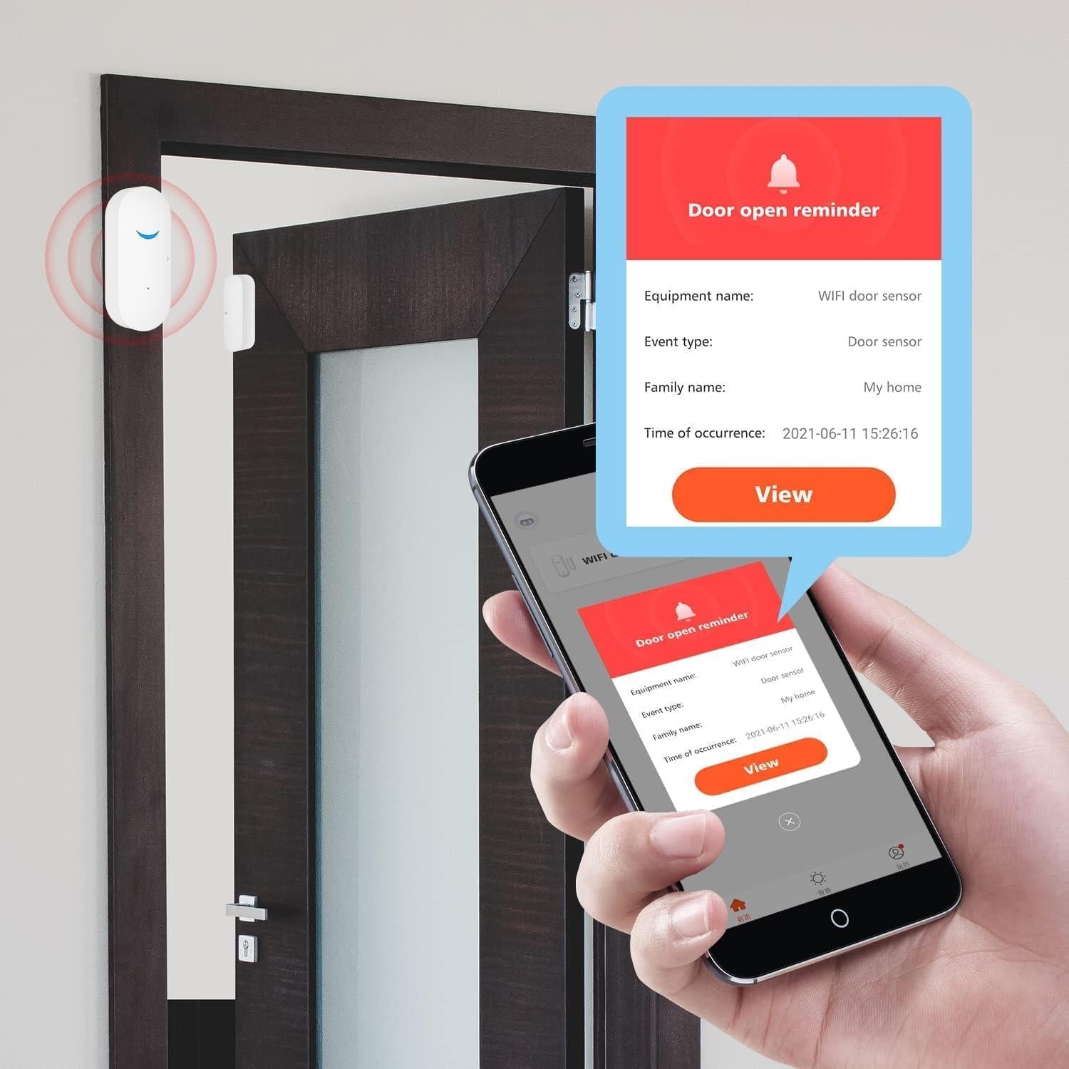 Sensor de Puerta y Ventana WiFi SENCKIT con App y Alarma
