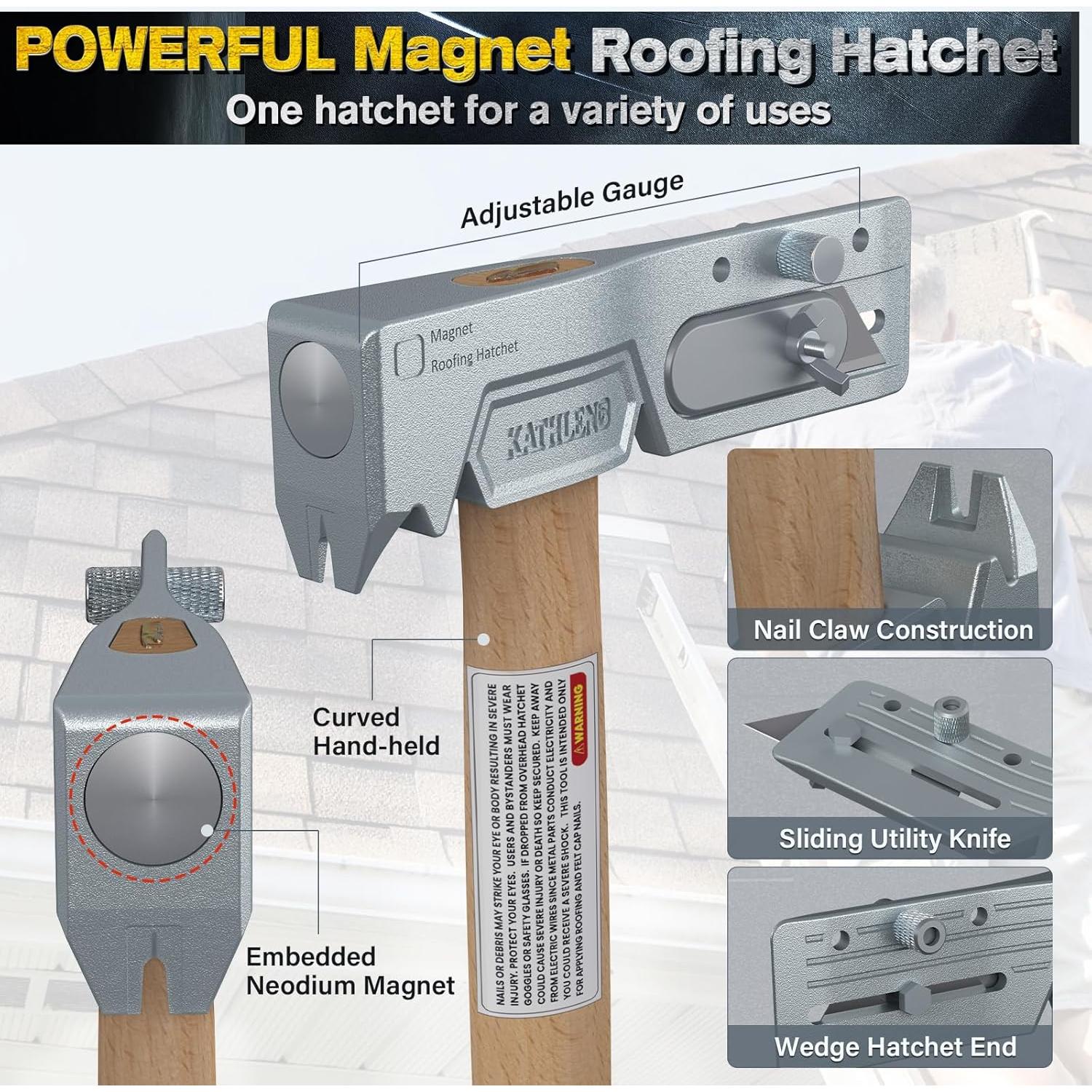 Hacha de Tejado Magnética Kathleno CTC con Imán y Cuchillo