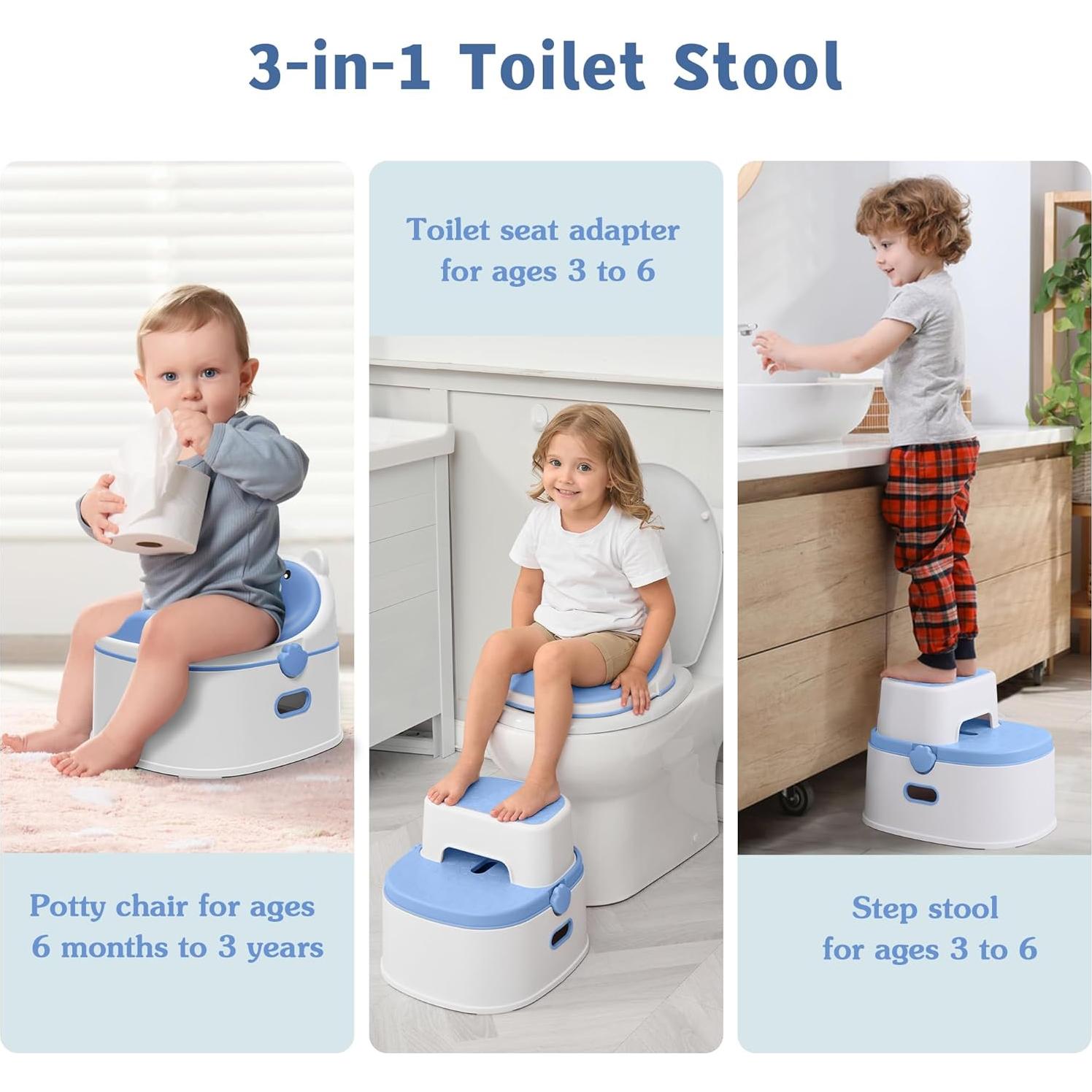 Inodoro de Entrenamiento 3 en 1 Himold Azul Bebé