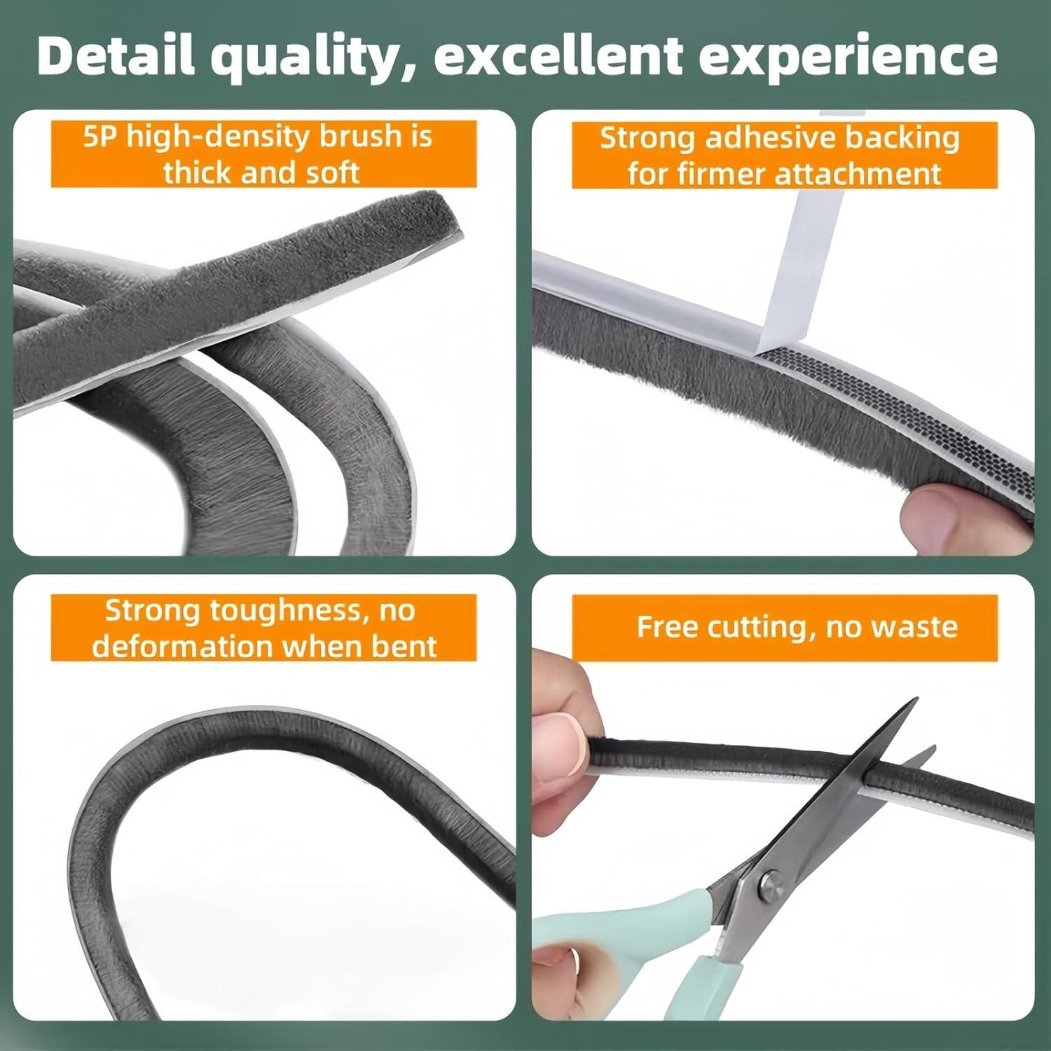 Sello de Puerta Aislante Térmico Fjzoys 5.03m Gris Autoadhesivo