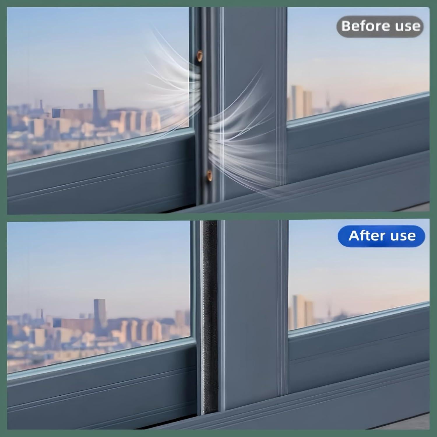 Sello de Puerta Aislante Térmico Fjzoys 5.03m Gris Autoadhesivo