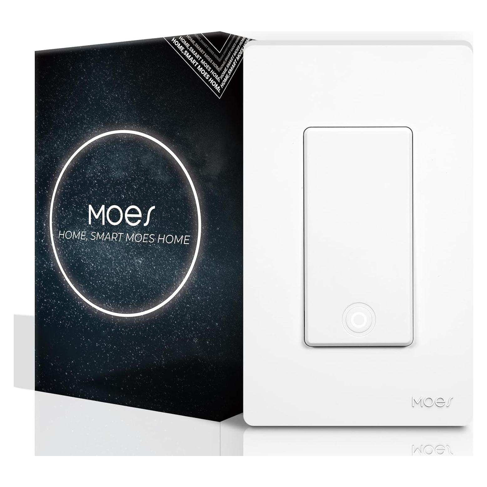 Interruptor Inteligente Zigbee 1 Gang MOES Sin Neutro Control Voz