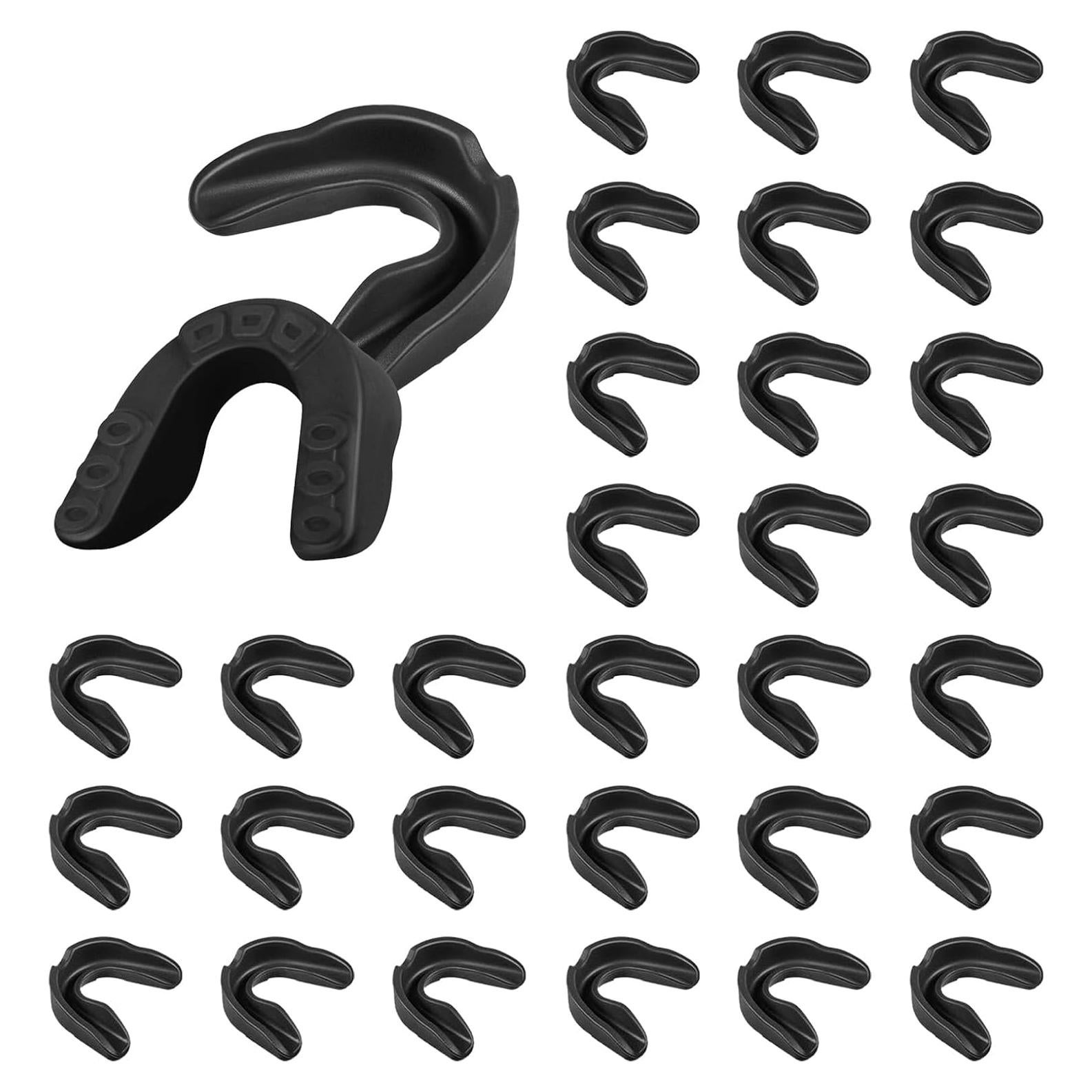 Paquete de 30 Protectores Bucales Deportivos YOFOBU Negros