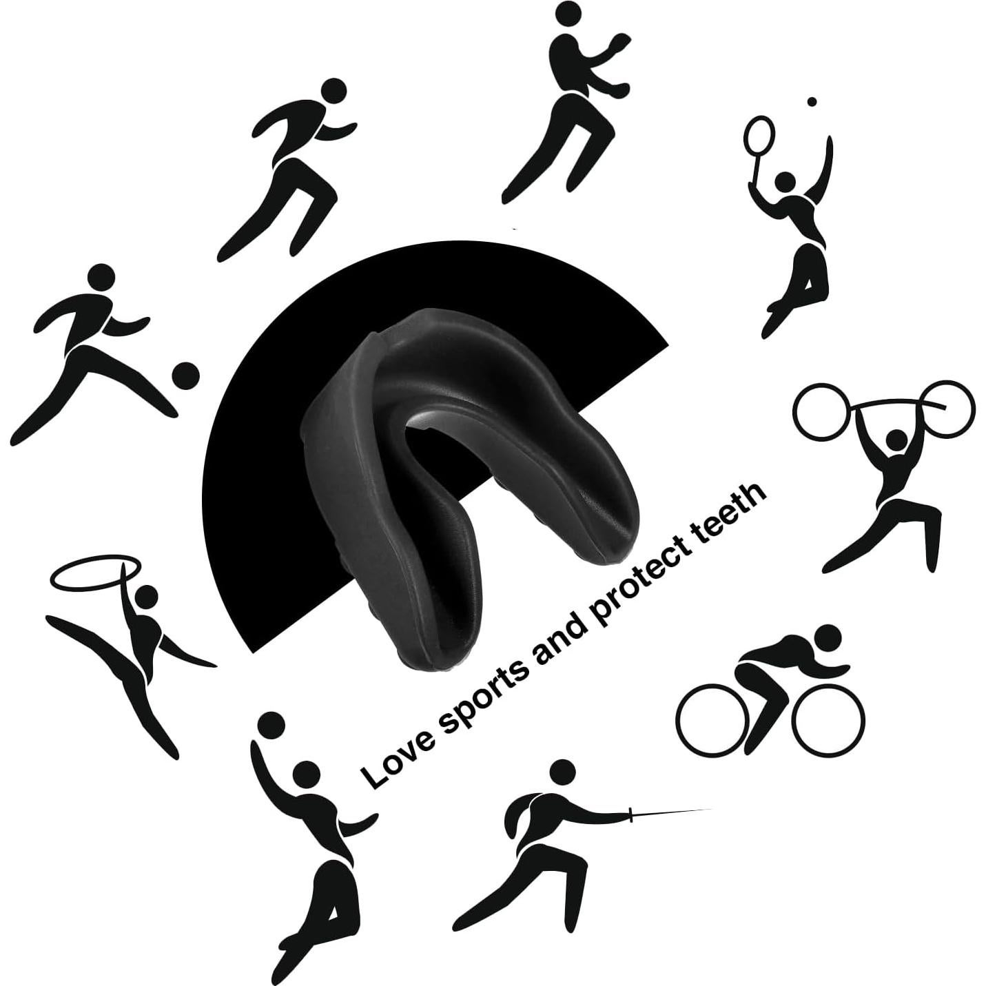 Paquete de 30 Protectores Bucales Deportivos YOFOBU Negros