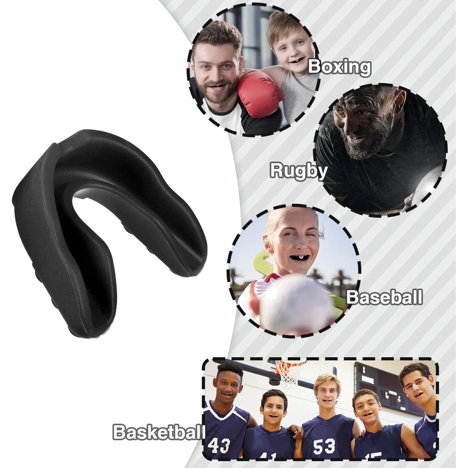 Paquete de 30 Protectores Bucales Deportivos YOFOBU Negros