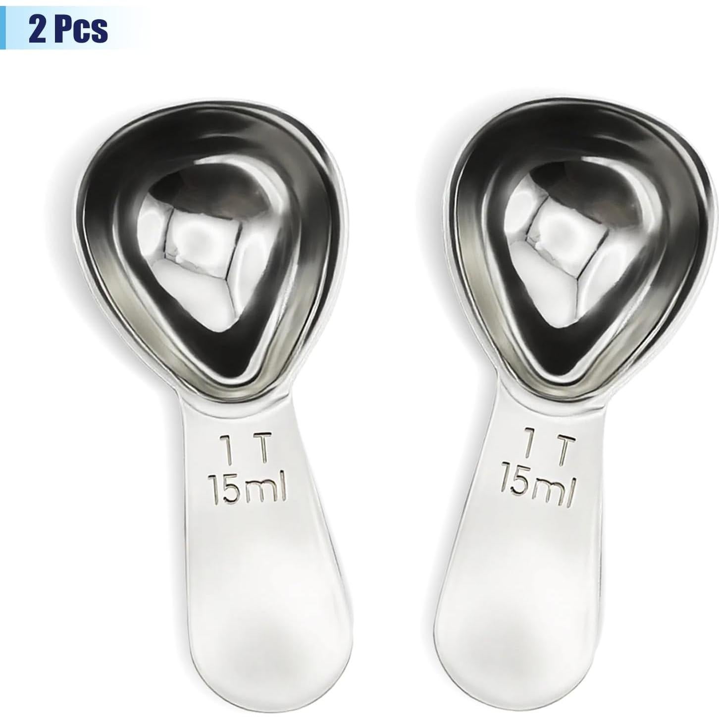 Cucharas Medidoras de Acero Inoxidable Rovella 15ml - 2 Pcs
