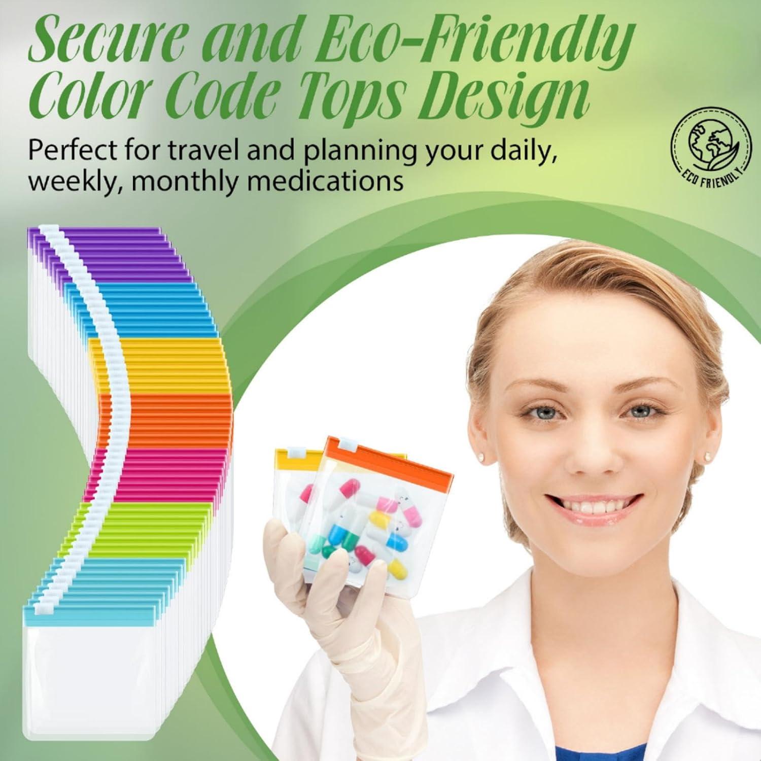 Bolsas de Pastillas Reutilizables Sherr 56 Pcs Transparente