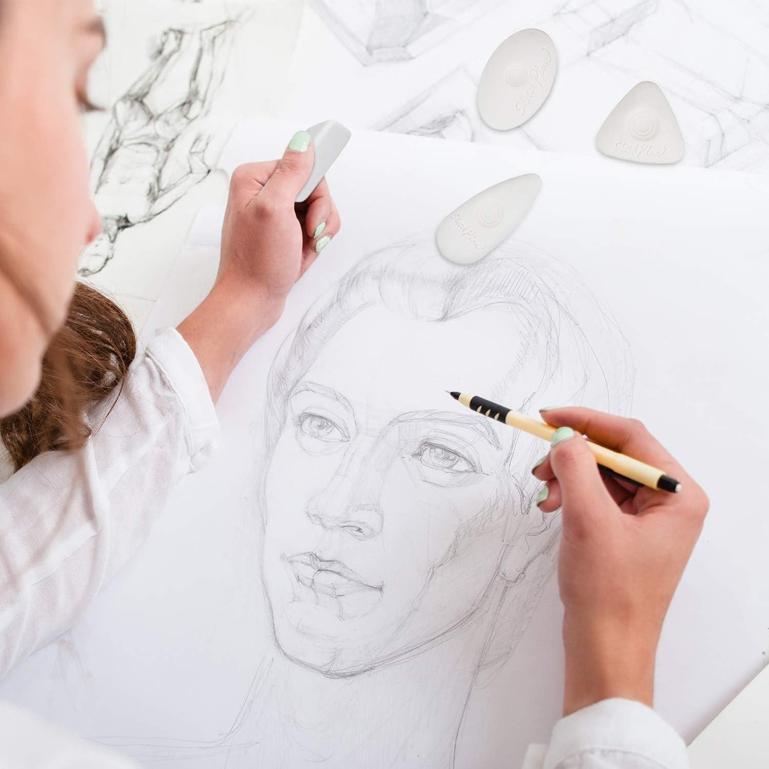 Borradores en Cubo Outus - 8 Piezas de Vinilo Blanco