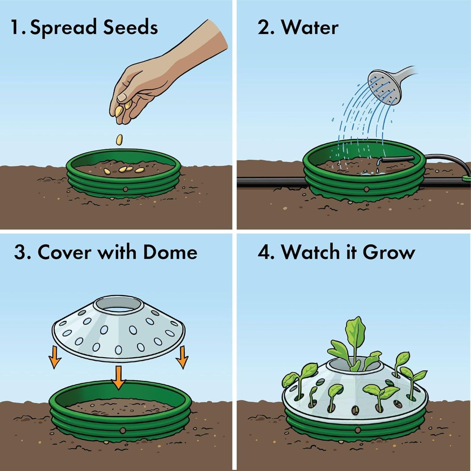 Kit de Jardín de Pepinos para Niños Rooted Promise - Semillas No-GMO