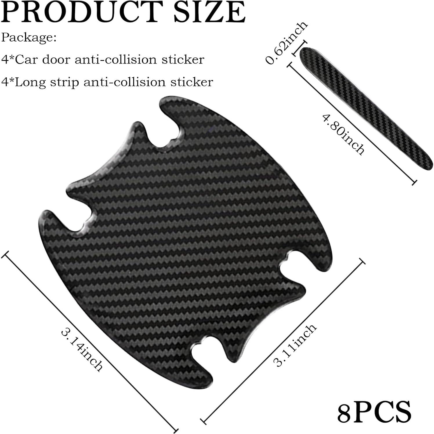 Protector de Manija de Puerta de Coche Figpade 8 Piezas Fibra de Carbono