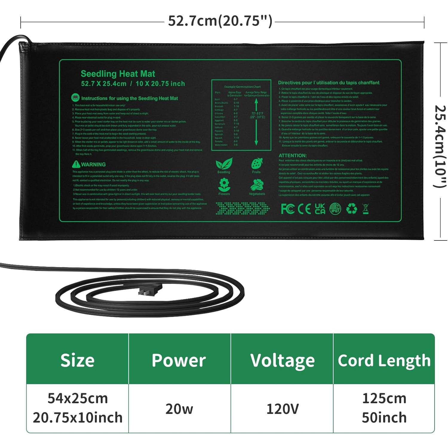 Manta Térmica para Plántulas NAMOTEK 52.7x25.4cm Impermeable