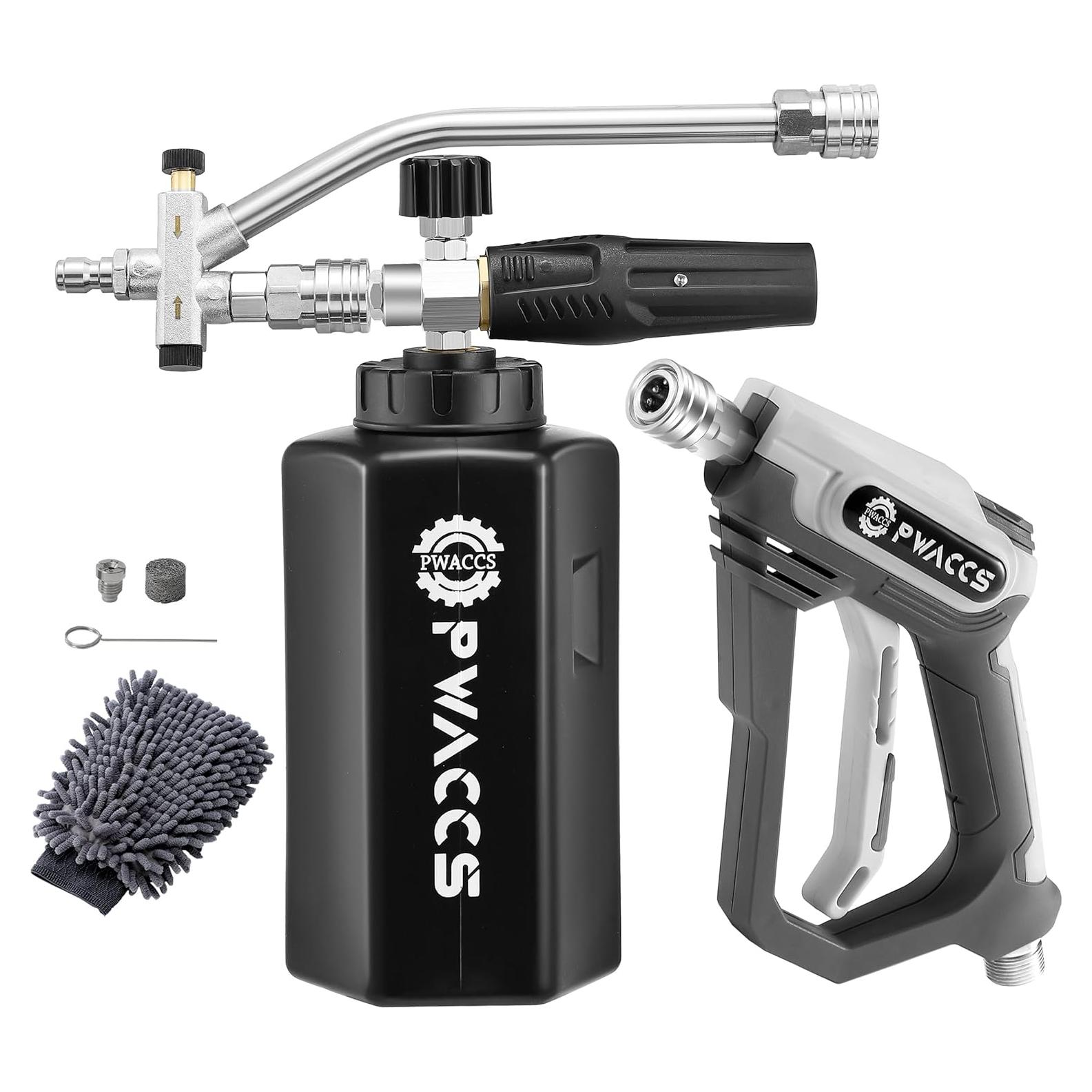 PWACCS Pistola de Espuma para Lavadora de Presión 1.5L 4000 PSI