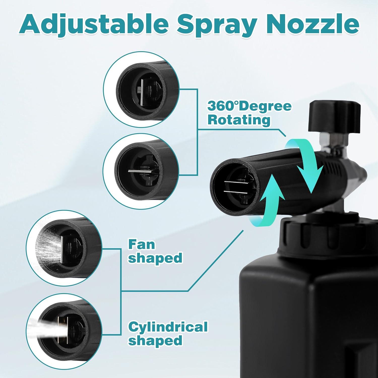 PWACCS Pistola de Espuma para Lavadora de Presión 1.5L 4000 PSI