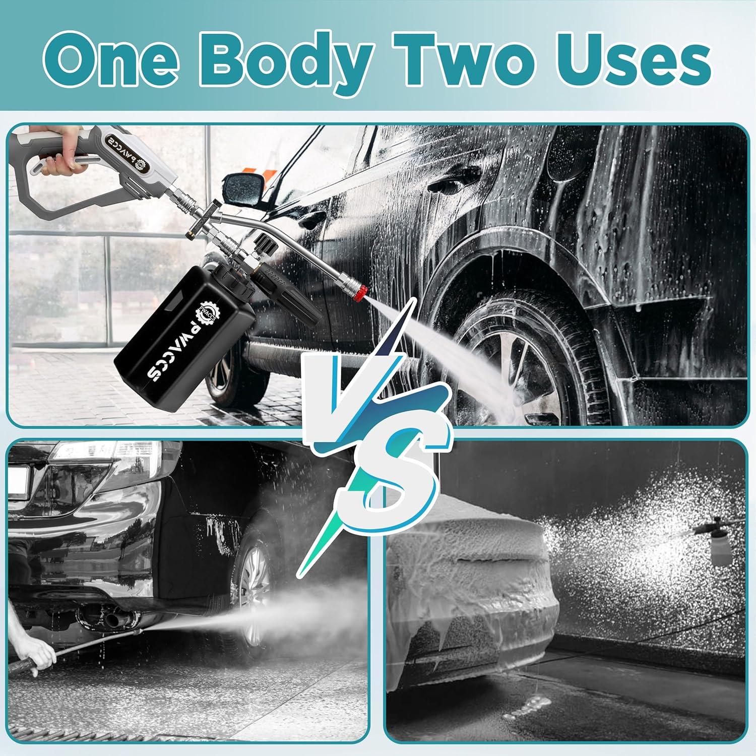 PWACCS Pistola de Espuma para Lavadora de Presión 1.5L 4000 PSI