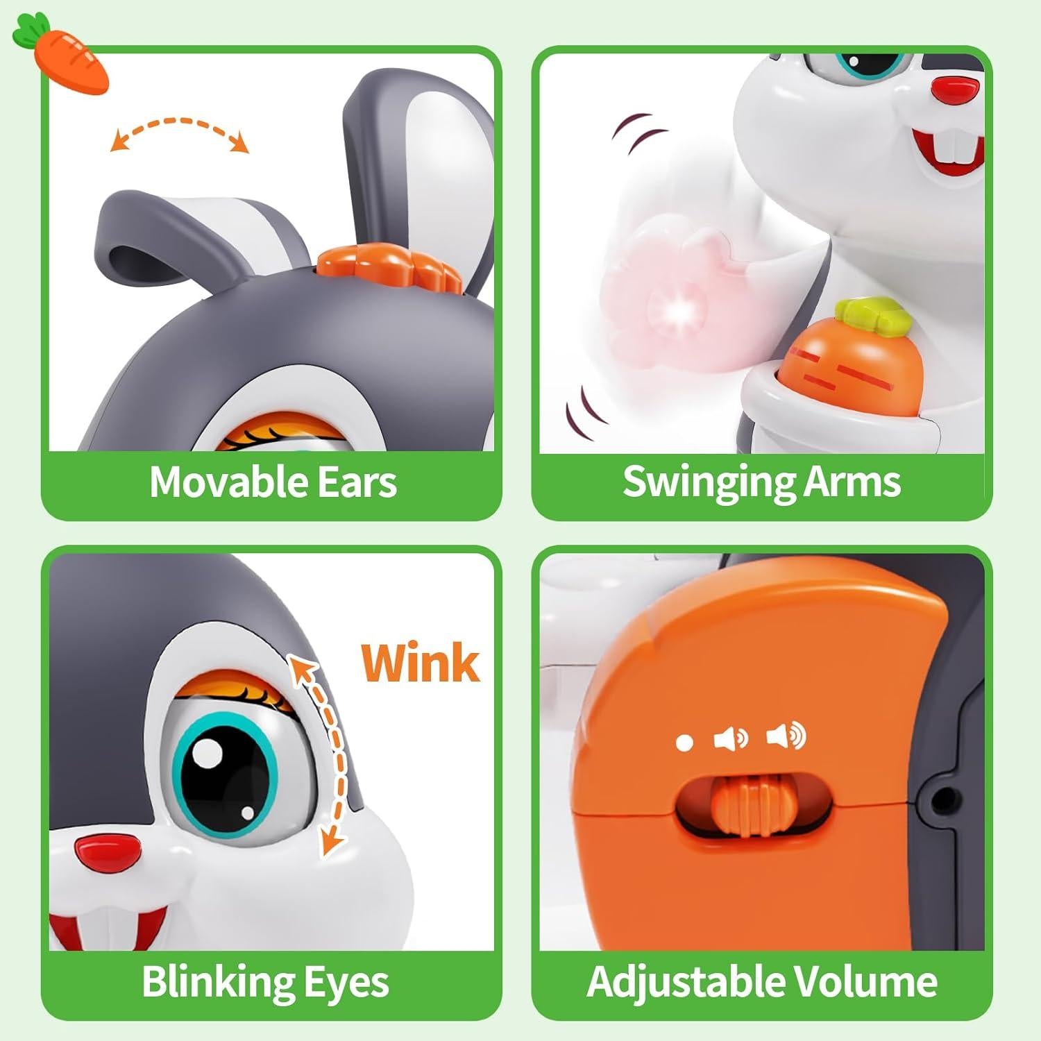 Juguete Musical Conejo Wanonoo para Bebés 6-18 Meses