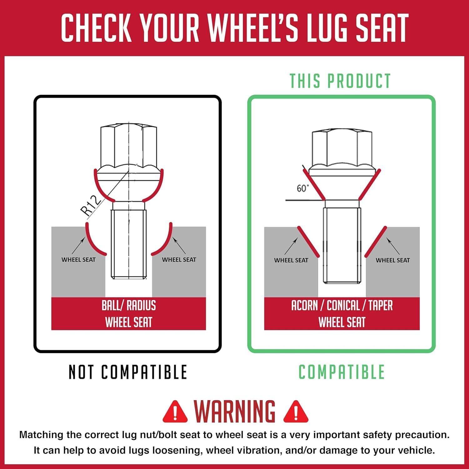 Pernos de Rueda M12x1.5 Cromado 20 Pcs para BMW