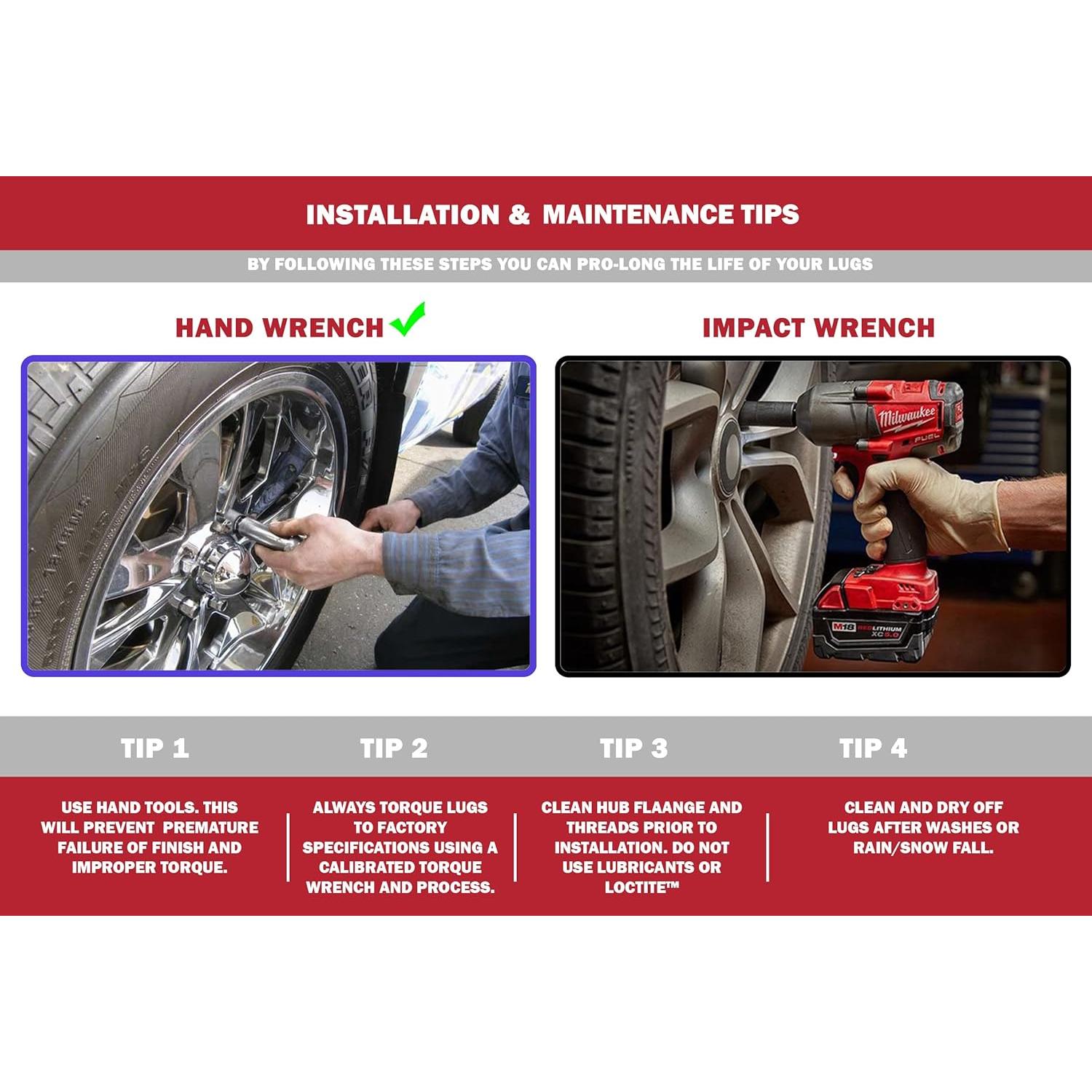 Tuercas de Rueda M12x1.5 Cromadas 20 Pcs para BMW