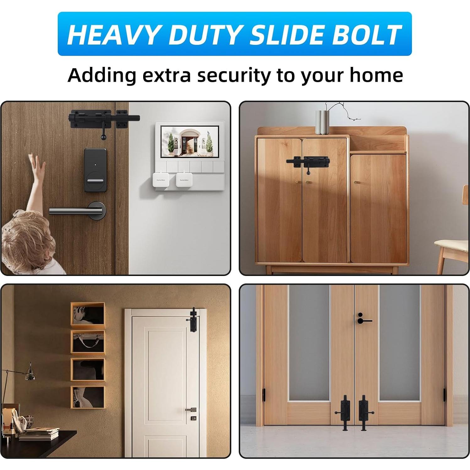 Cerrojo de Barril BAO YI LAI 6.3" Acero Inoxidable Negro