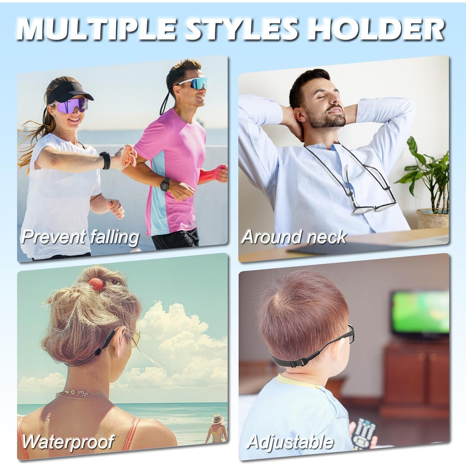 Correa para Gafas YINVA Ajustable 16 Piezas Negra