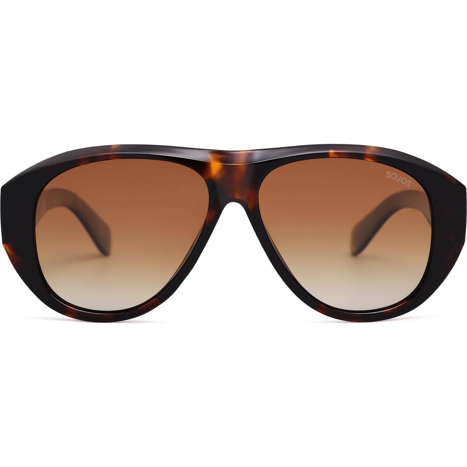 Gafas de sol aviador polarizadas SOJOS retro UV400 55mm