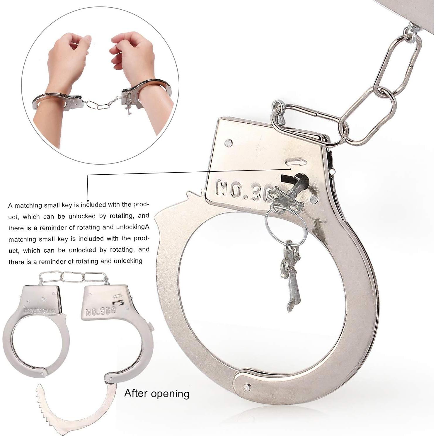 Beelittle Police Hat Handcuffs Walkie Talkies Badge Sunglass Costume Accessories