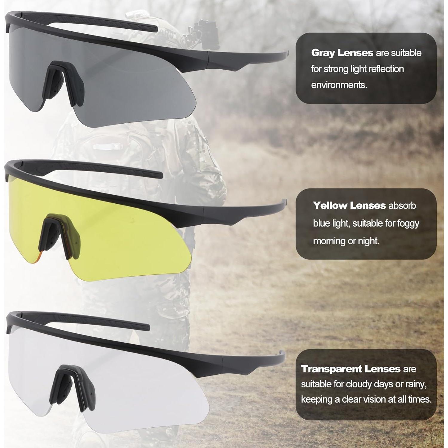 Gafas Tácticas ToopMount con 3 Lentes Intercambiables UV400