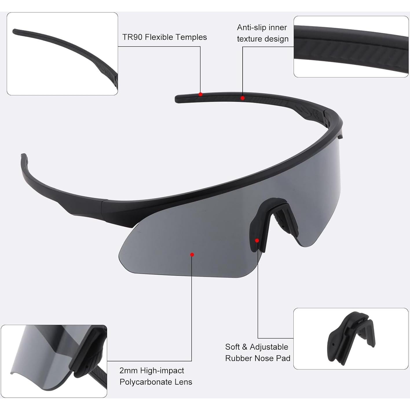 Gafas Tácticas ToopMount con 3 Lentes Intercambiables UV400