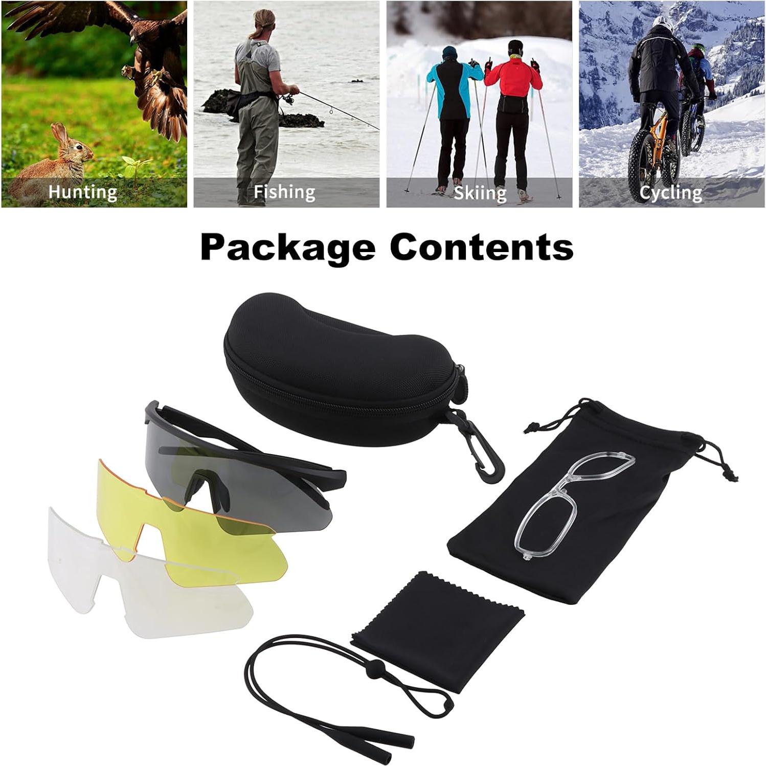 Gafas Tácticas ToopMount con 3 Lentes Intercambiables UV400