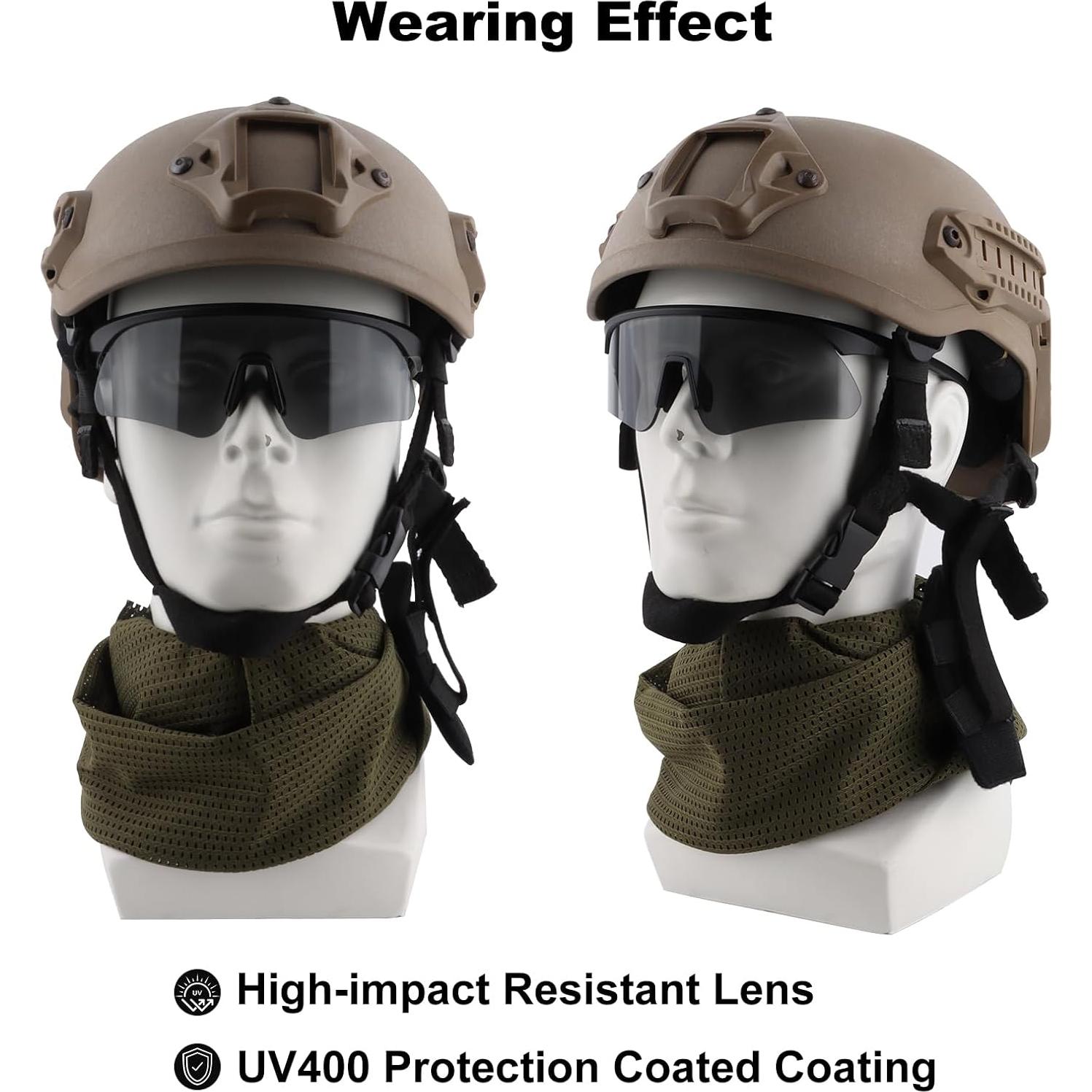 Gafas Tácticas ToopMount con 3 Lentes Intercambiables UV400