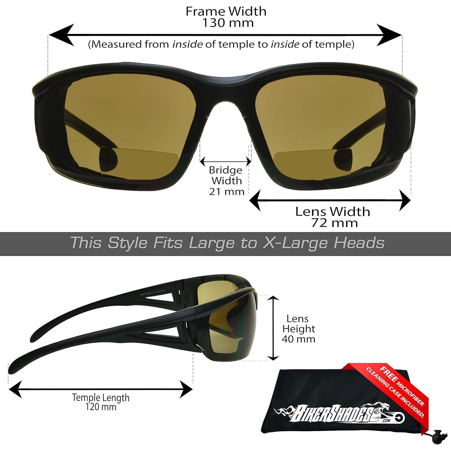 Gafas de sol bifocales de seguridad Bikershades Z87 con acolchado