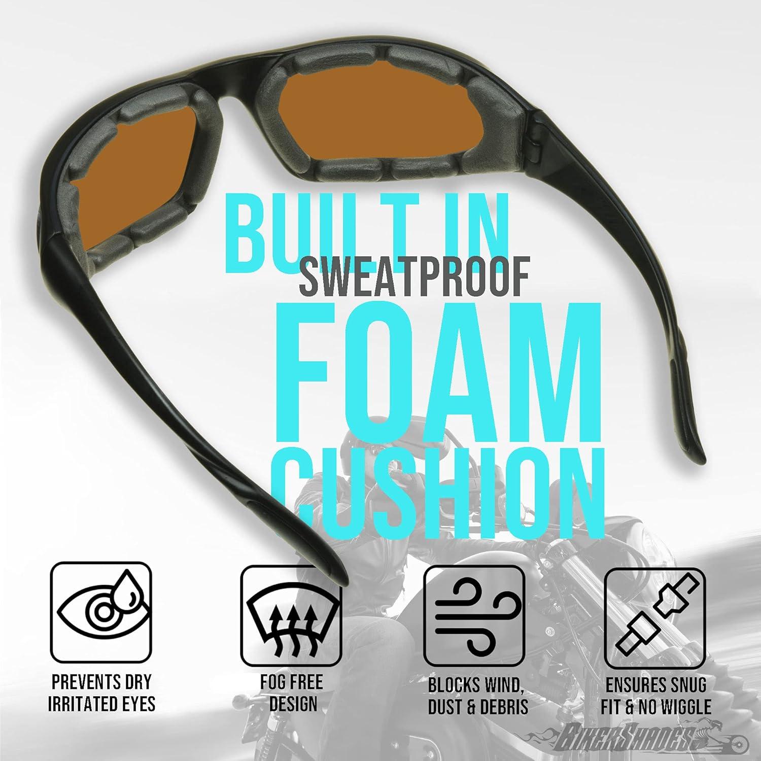 Gafas de sol bifocales de seguridad Bikershades Z87 con acolchado