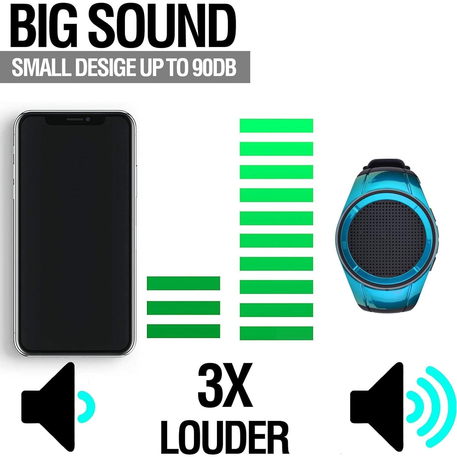 Reloj Altavoz Bluetooth Frewico X10 Impermeable IP45 Negro