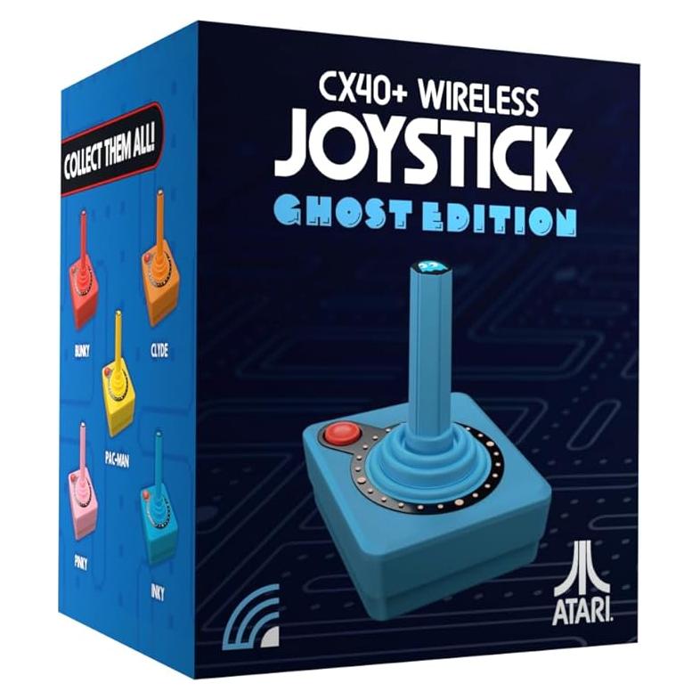 Joystick Inalámbrico Atari CX40+ Edición Fantasma INKY Azul