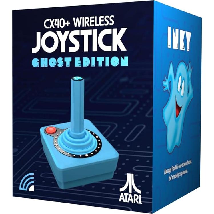 Joystick Inalámbrico Atari CX40+ Edición Fantasma INKY Azul