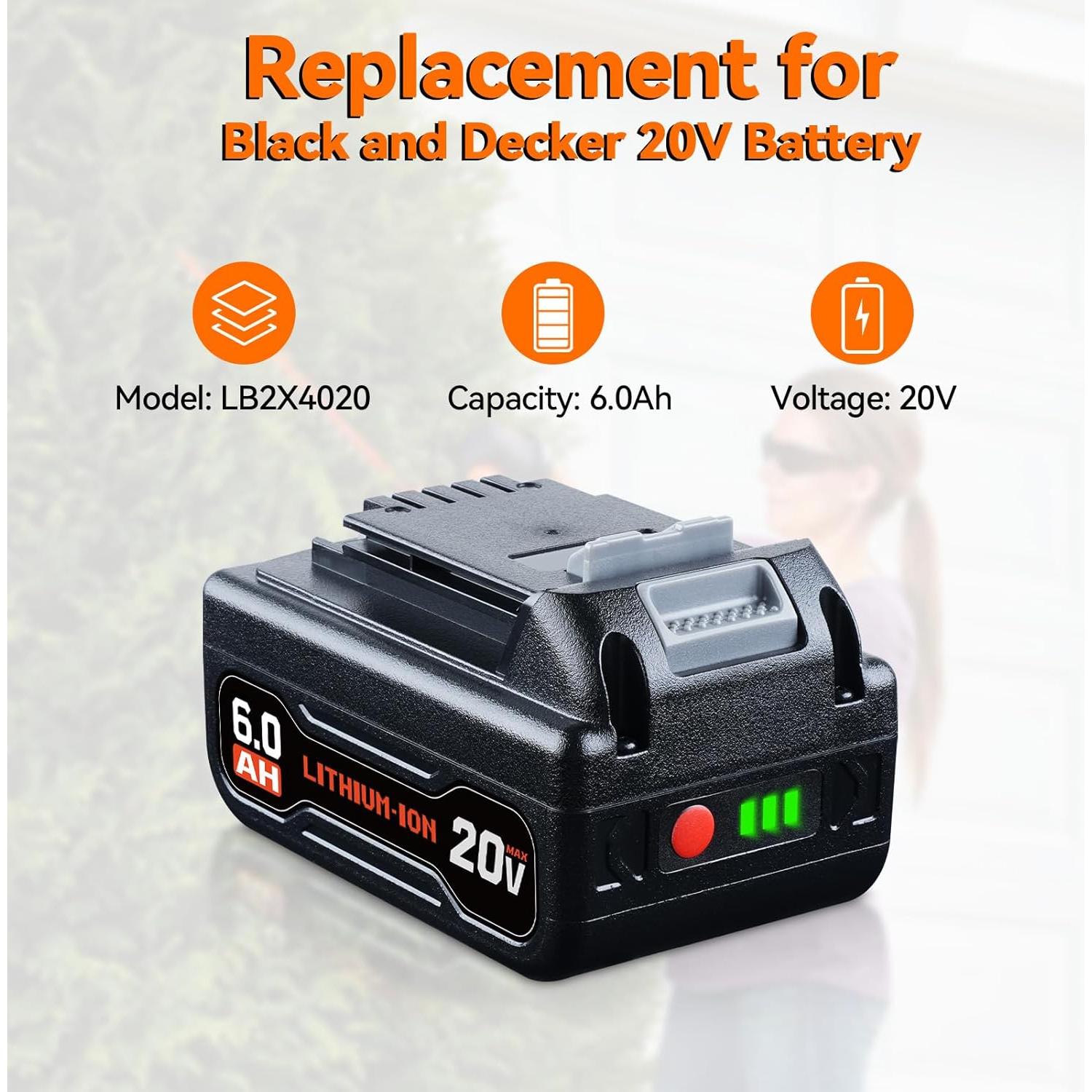 Paquete de Batería de Ión de Litio 20V 6.0Ah HENGCHENZE