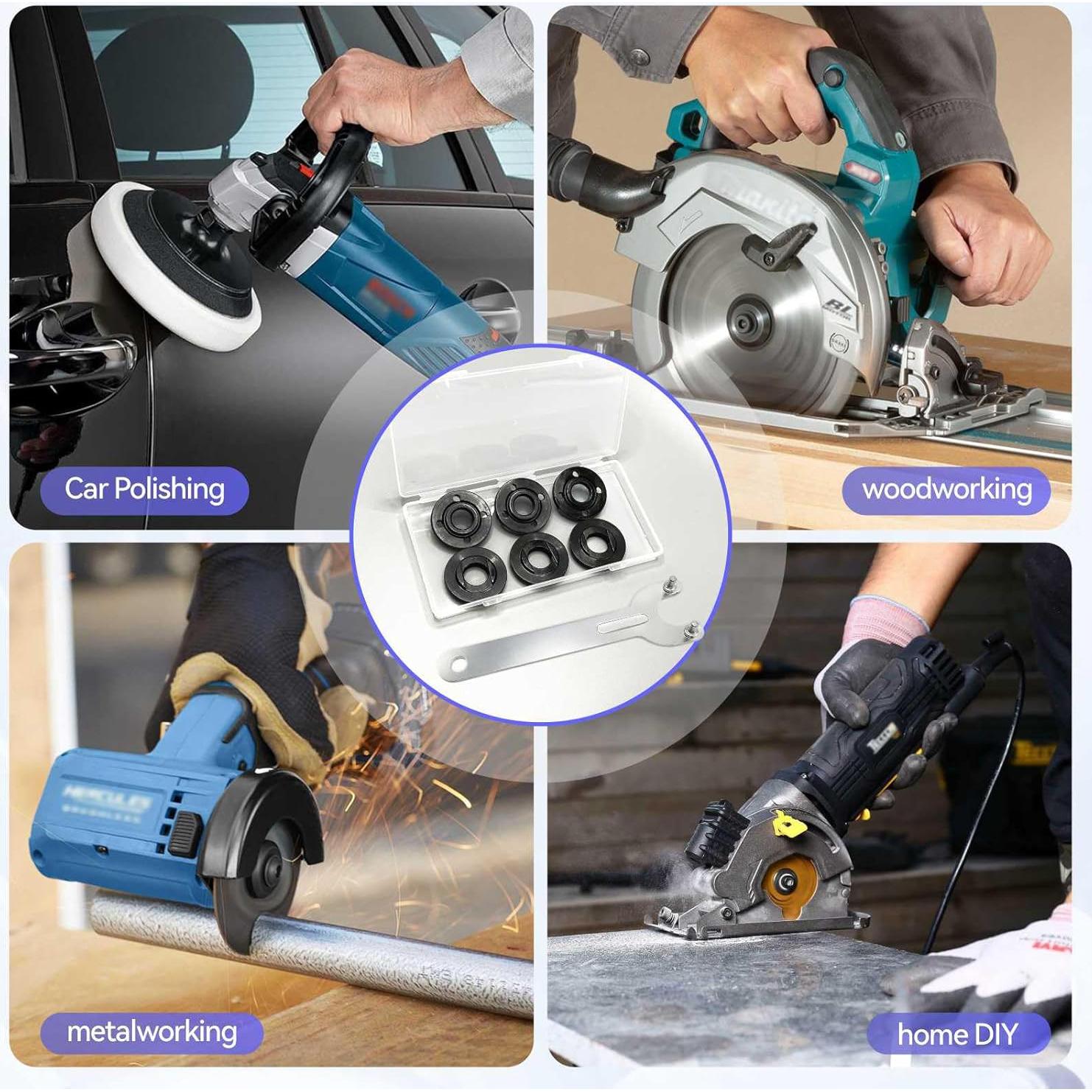 Kit de Tuercas y Llave para Amoladora Qekizy 7 Piezas