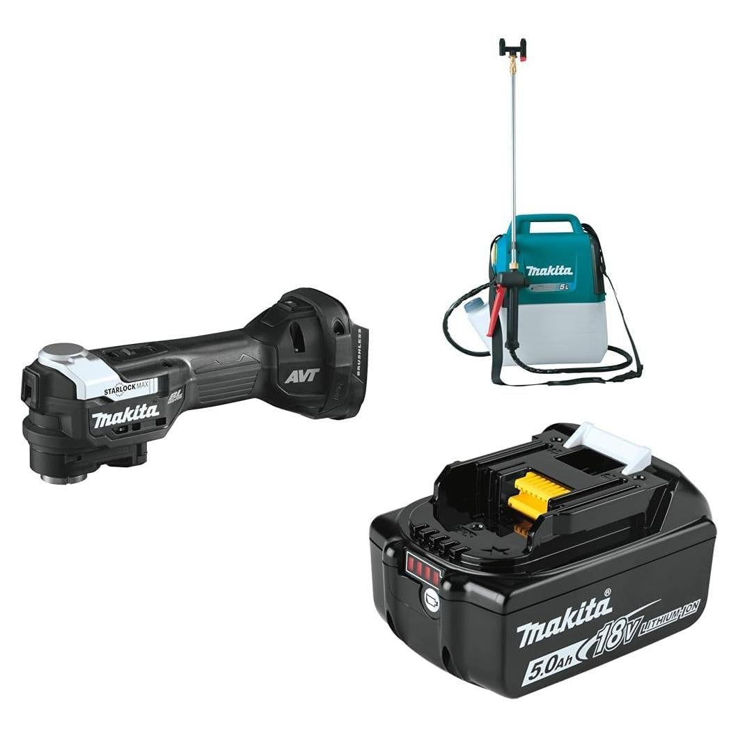 Makita Herramienta Multiuso Oscilante 18V LXT + Pulverizador 1.3 Gal