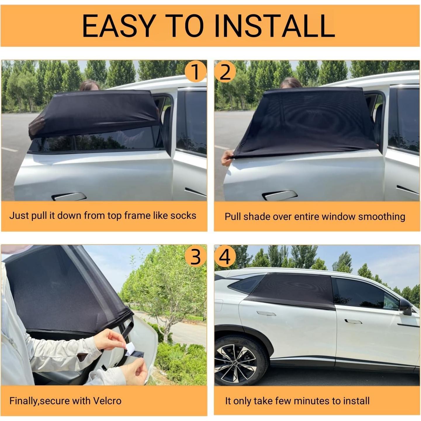 Paquete de 2 Sombrillas de Ventana Auto TECUUL Grande