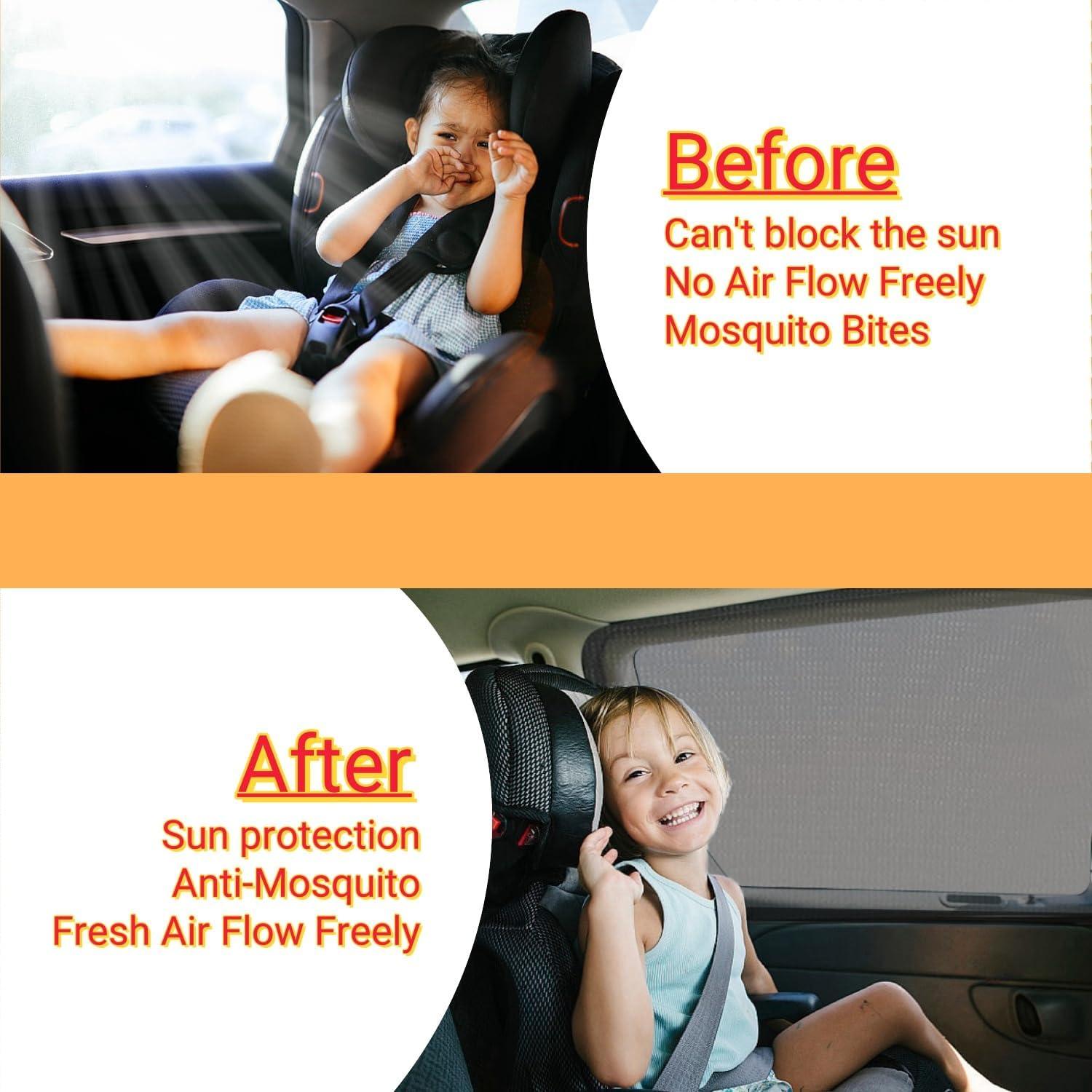 Paquete de 2 Sombrillas de Ventana Auto TECUUL Grande