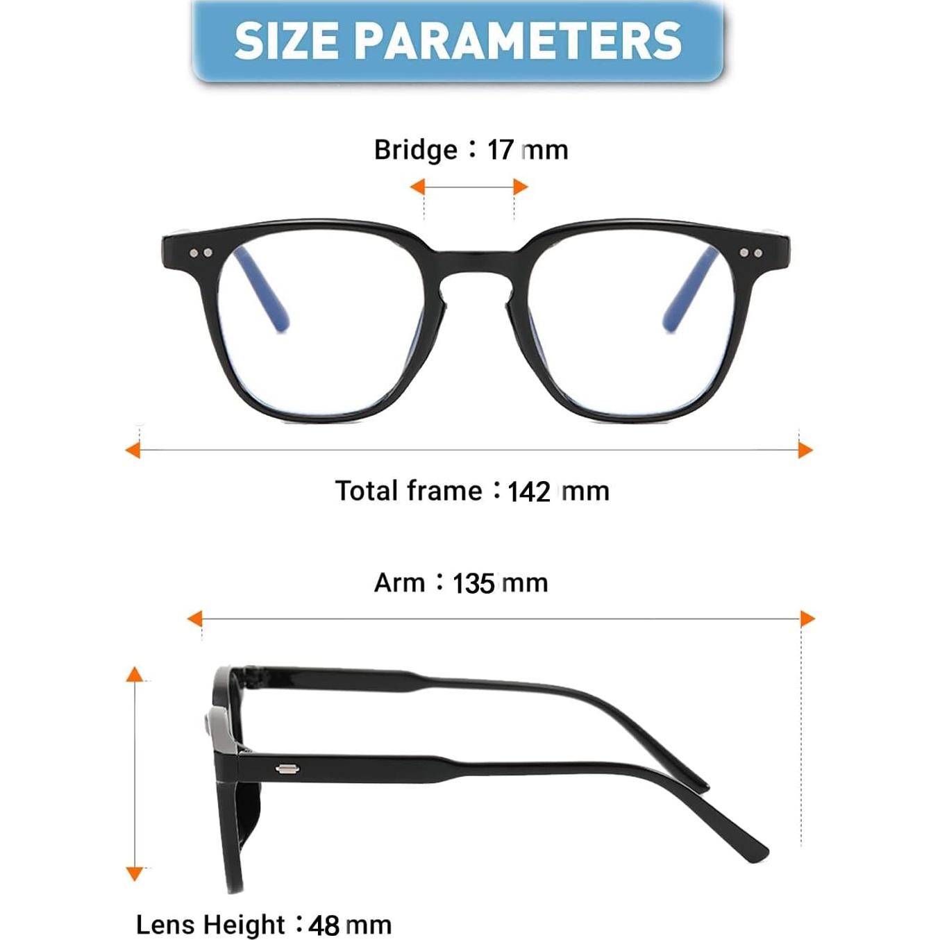 Gafas anti luz azul Perfectmiaoxuan unisex 3 pack colores