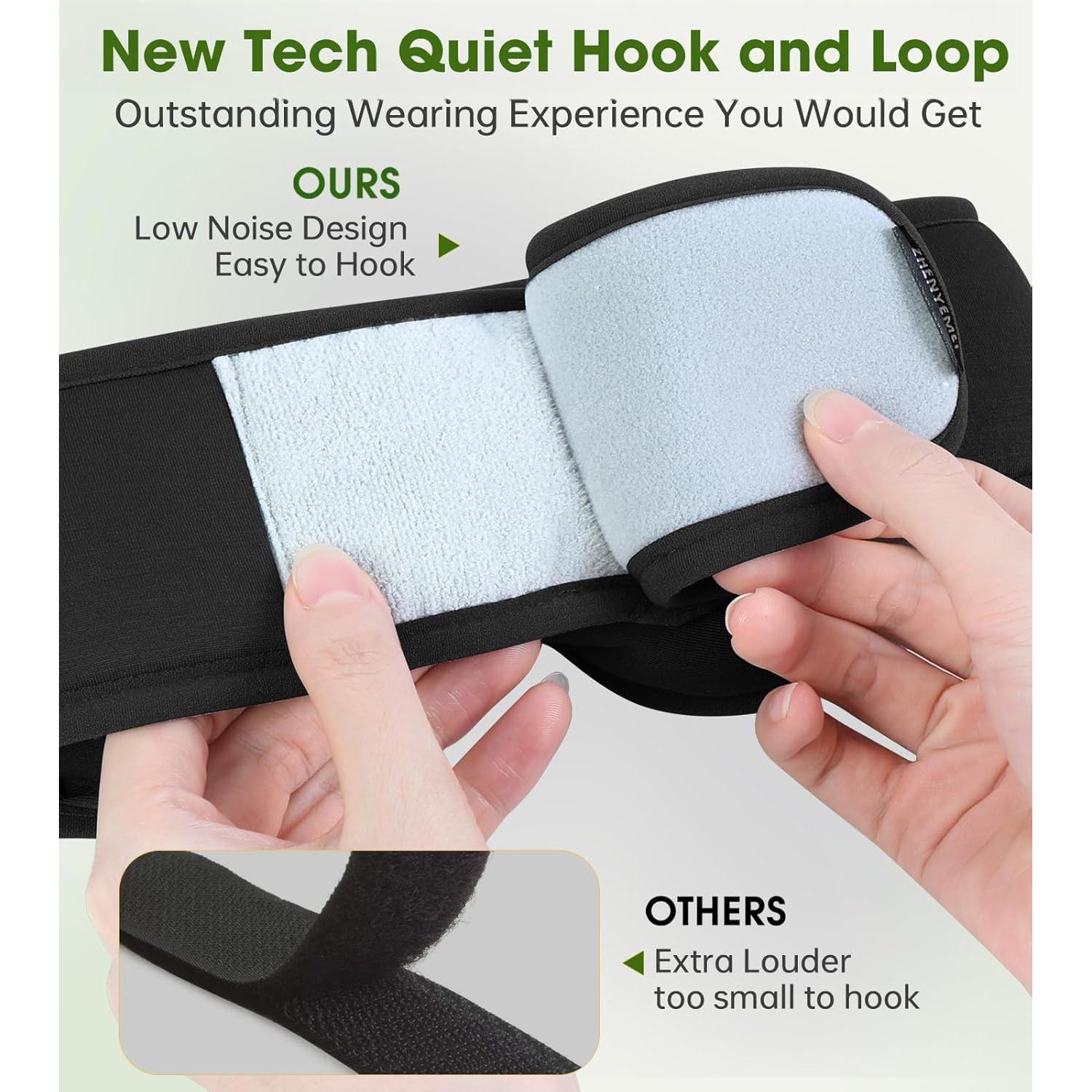 Máscara de Sueño ZHENYEMEI con Auriculares Bluetooth 3D Negra