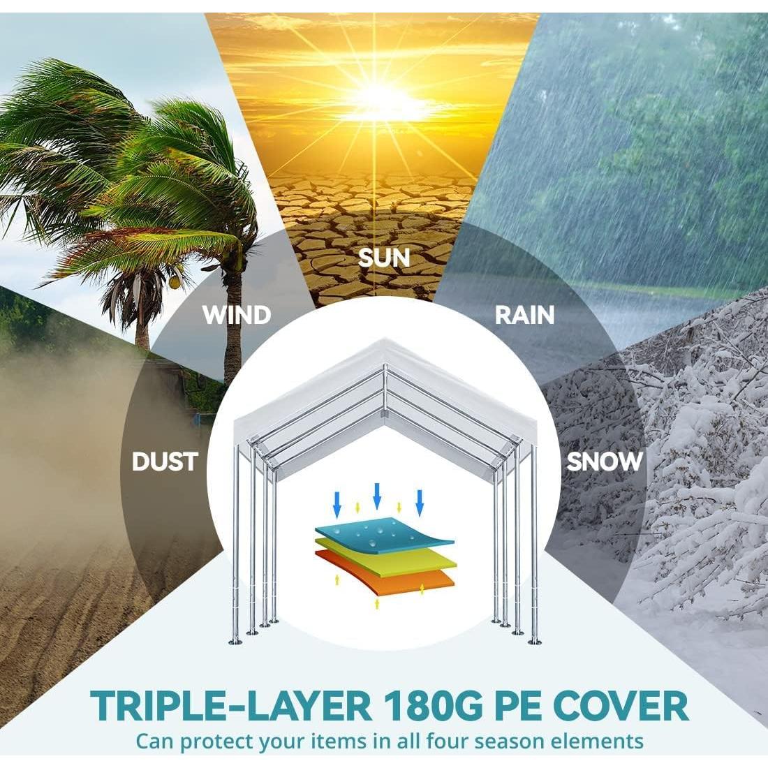 Cubierta de repuesto para carport Genérico 3.66x6.10m blanca