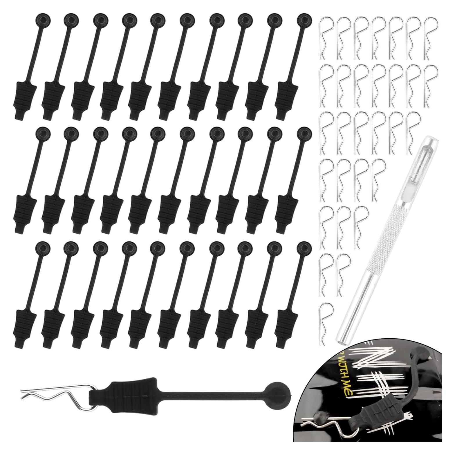 30 Clips de Carrocería RC 1.0mm GDOOL + Perforador