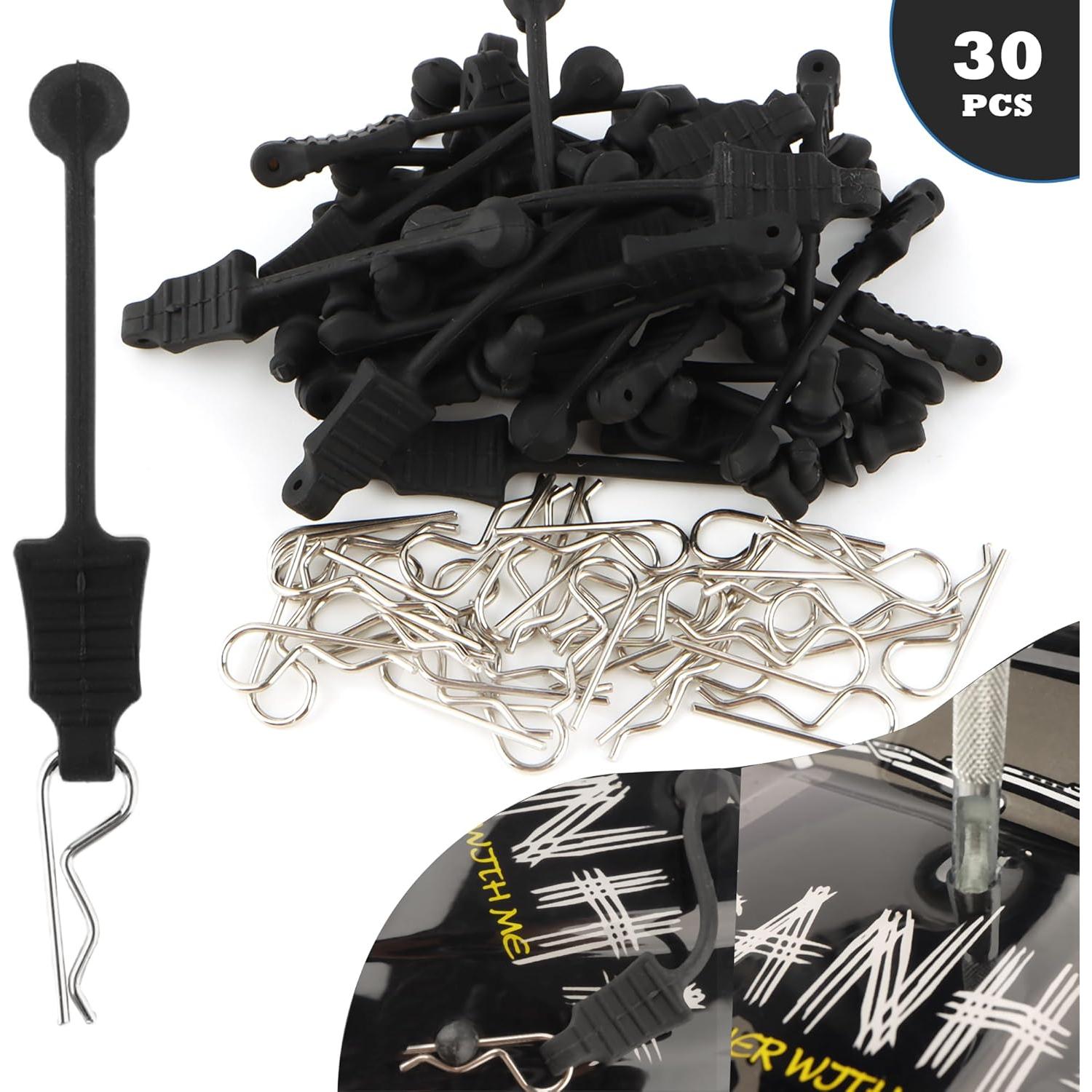 30 Clips de Carrocería RC 1.0mm GDOOL + Perforador