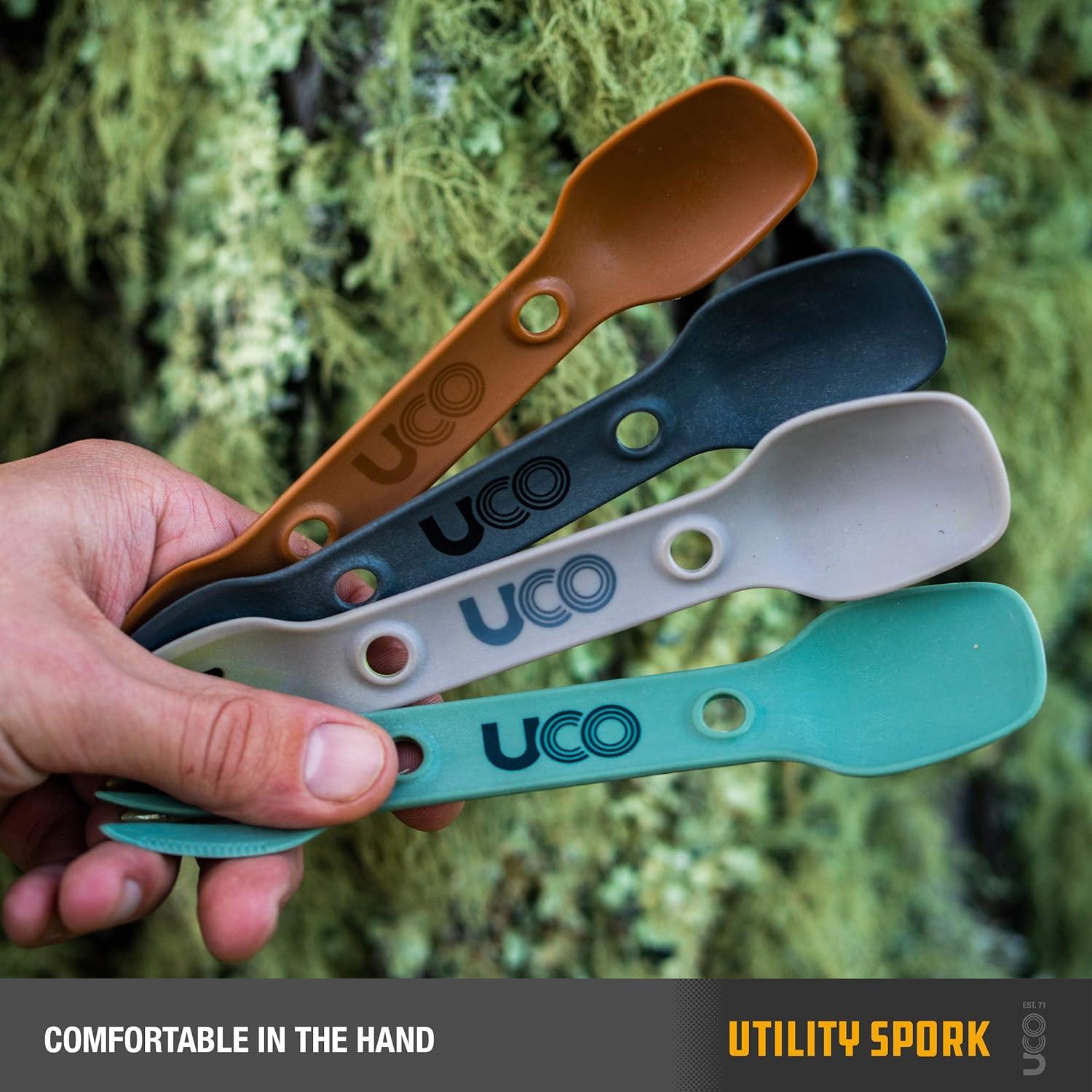 UCO Utility Spork 3-en-1 2-Pack Utensilios Camping Verde