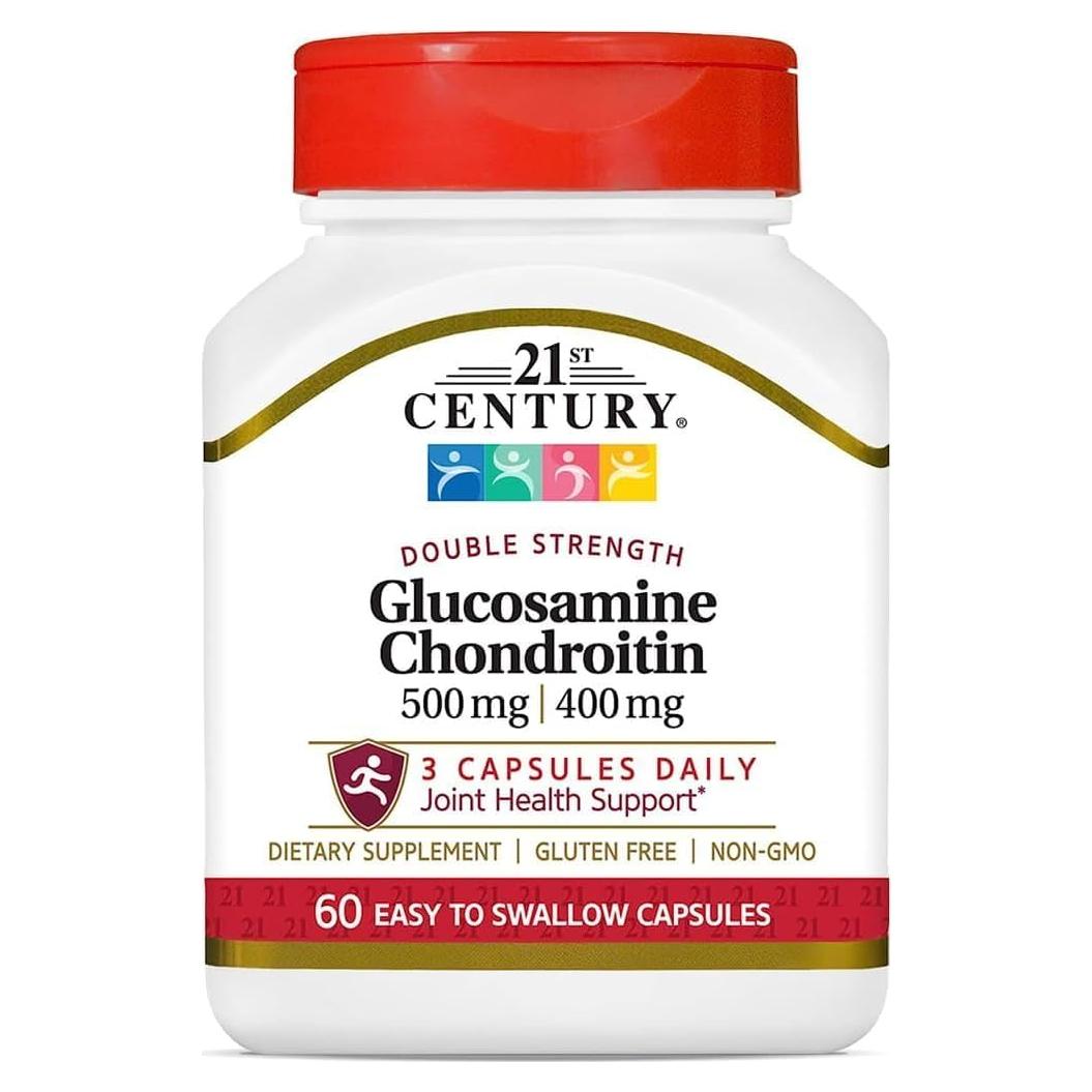 Glucosamina y Condroitina 500/400mg 21ST Century - 60 Cápsulas