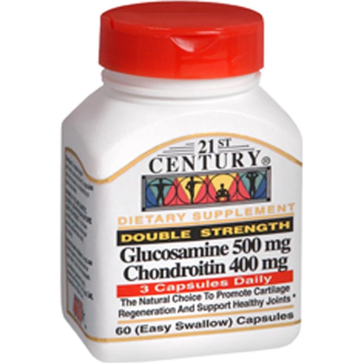 Glucosamina y Condroitina 500/400mg 21ST Century - 60 Cápsulas