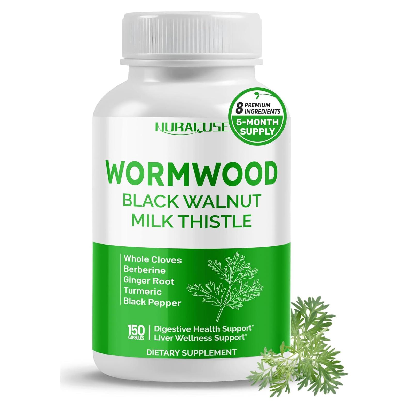 Suplemento Herbal Ajenjo NuraFuse 150 Cápsulas Digestivas